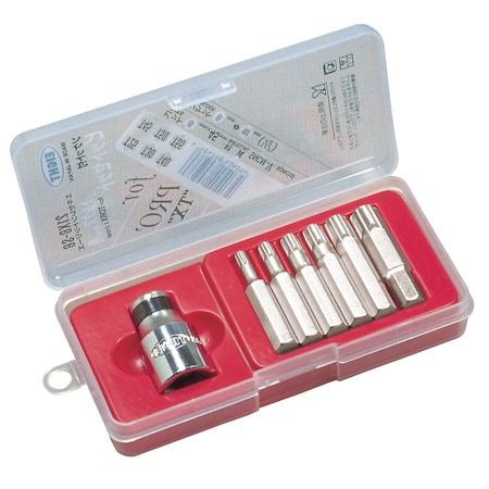 Eight Tool TORX SOCKET BIT CHANGEABLE SET, 6PC T25-T55 1/2INCHDR 21XB-S6